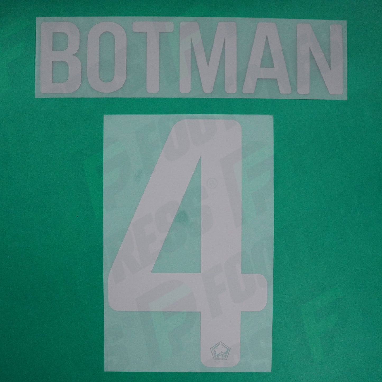 Flocage Officiel - Lille OSC, Botman, 2021/2022, Third EUROPE, Argenté