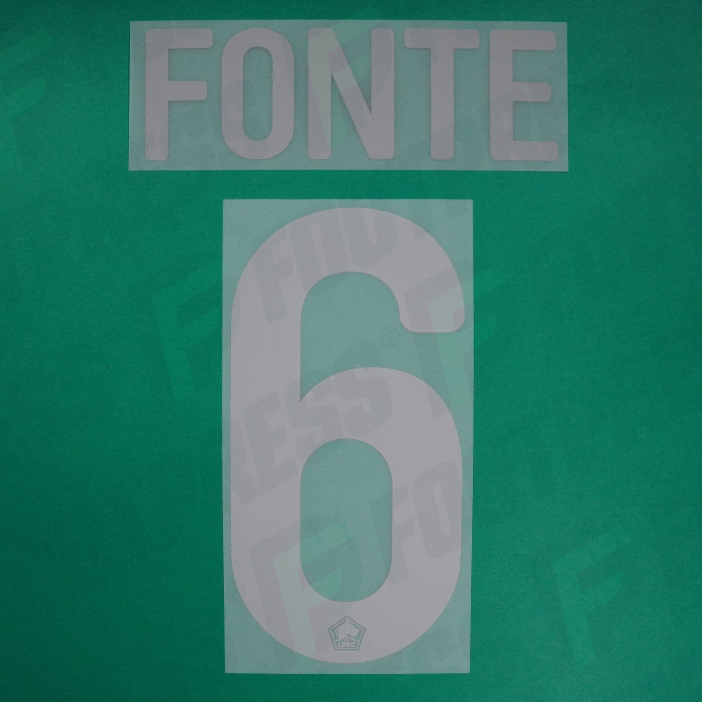 Flocage Officiel - Lille OSC, Fonte, 2021/2022, Third EUROPE, Argenté