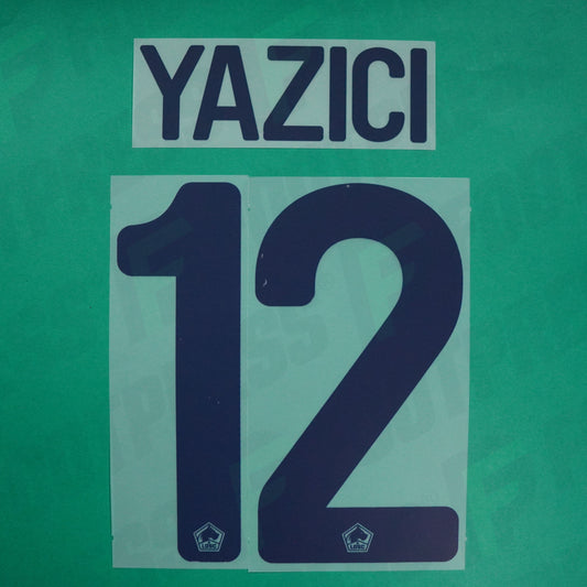 Flocage Officiel - Lille OSC, Yazici, 2023/2024, Away EUROPE, Bleu Foncé