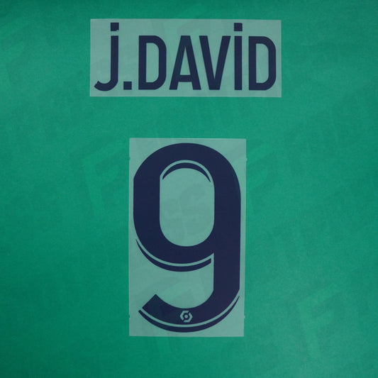 Flocage Officiel - Lille OSC, David, 2023/2024, Away, Bleu Foncé