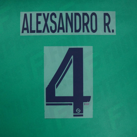 Flocage Officiel - Lille OSC, Alexsandro, 2023/2024, Away, Bleu Foncé
