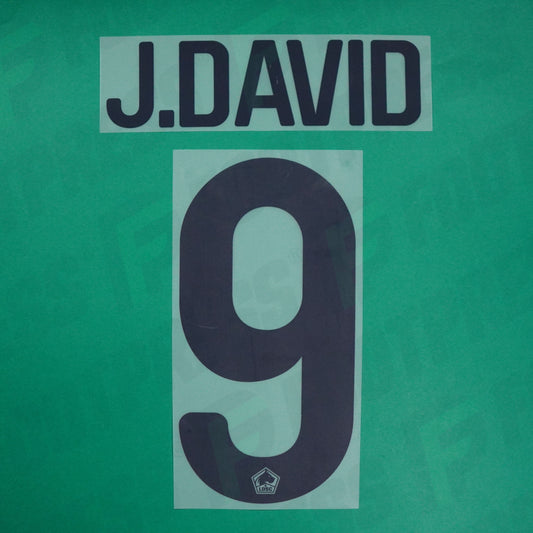 Flocage Officiel - Lille OSC, David, 2024/2025, Away EUROPE, Bleu Foncé