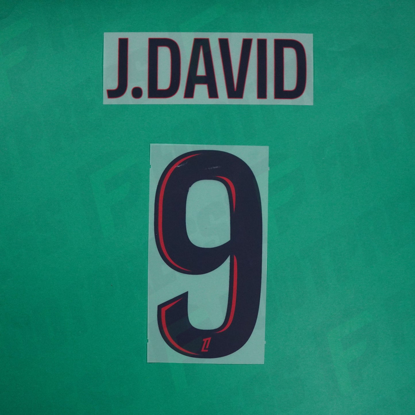 Flocage Officiel - Lille OSC, David, 2024/2025, Away, Bleu Foncé/Rouge