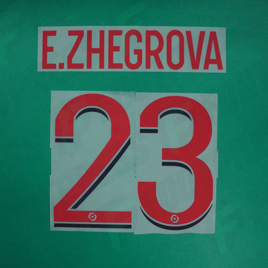 Flocage Officiel - Lille OSC, Zhegrova, 2022/2023, Away, Rouge/Bleu