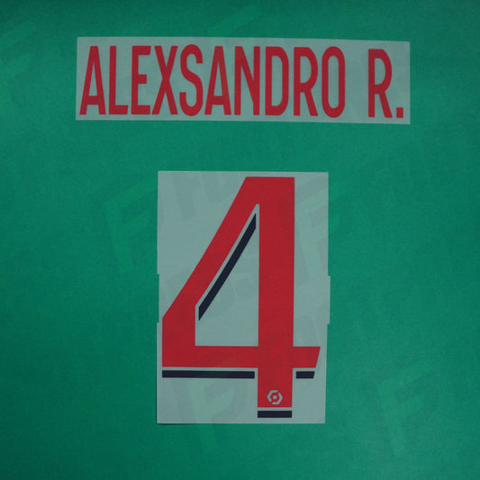 Flocage Officiel - Lille OSC, Alexsandro, 2022/2023, Away, Rouge/Bleu