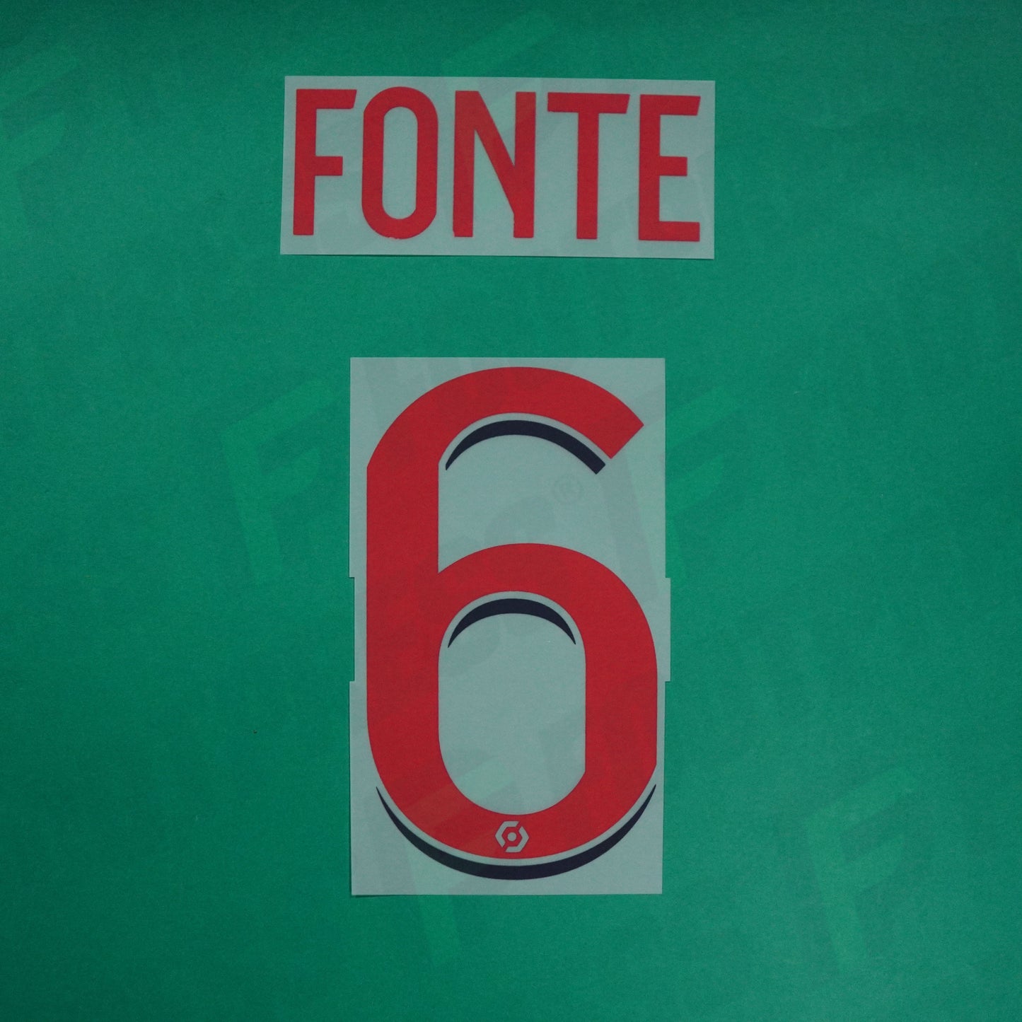 Flocage Officiel - Lille OSC, Fonte, 2022/2023, Away, Rouge/Bleu