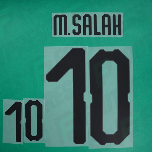 Flocage Officiel - Egypte, Salah, 2019, Away, Noir