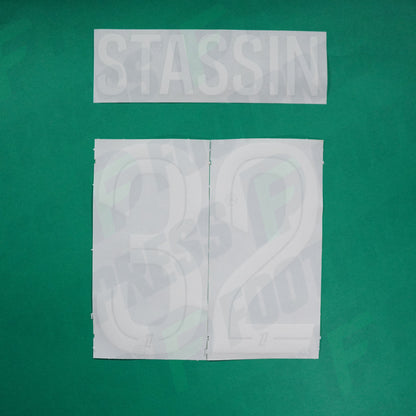 Flocage Officiel - AS Saint-Etienne, Stassin, 2024/2025, Home, Blanc/Vert