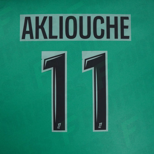 Flocage Officiel - AS Monaco, Akliouche, 2024/2025, Third, Noir