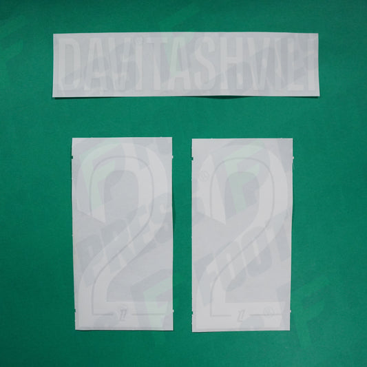 Flocage Officiel - AS Saint-Etienne, Davitashvili, 2024/2025, Home, Blanc/Vert