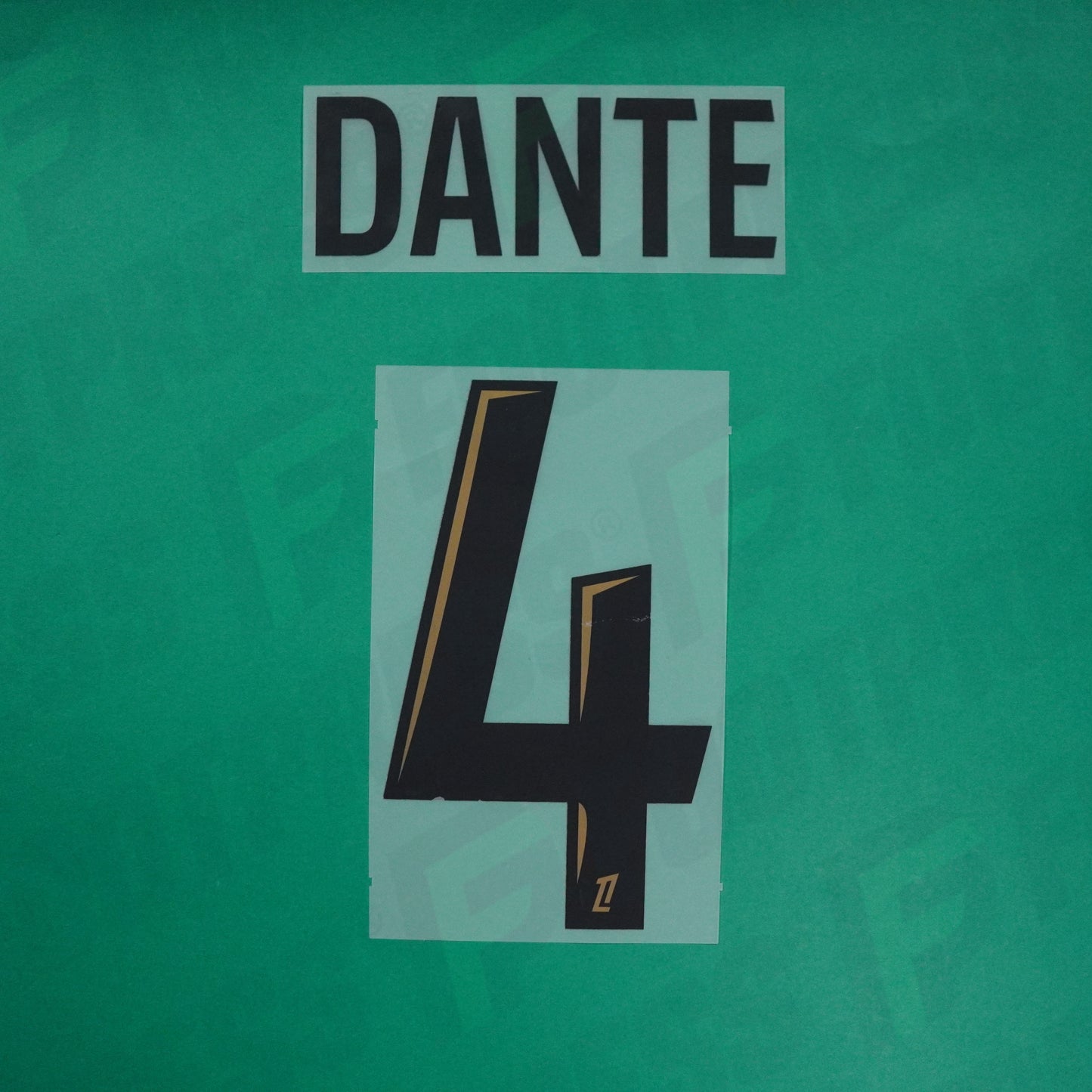 Flocage Officiel - OGC Nice, Dante, 2024/2025, Away, Noir/Doré