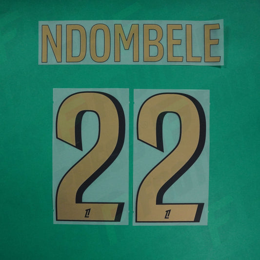Flocage Officiel - OGC Nice, Ndombele, 2024/2025, Home, Doré/Noir