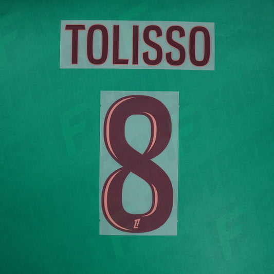 Flocage Officiel - Olympique Lyonnais, Tolisso, 2024/2025, Third, Rouge