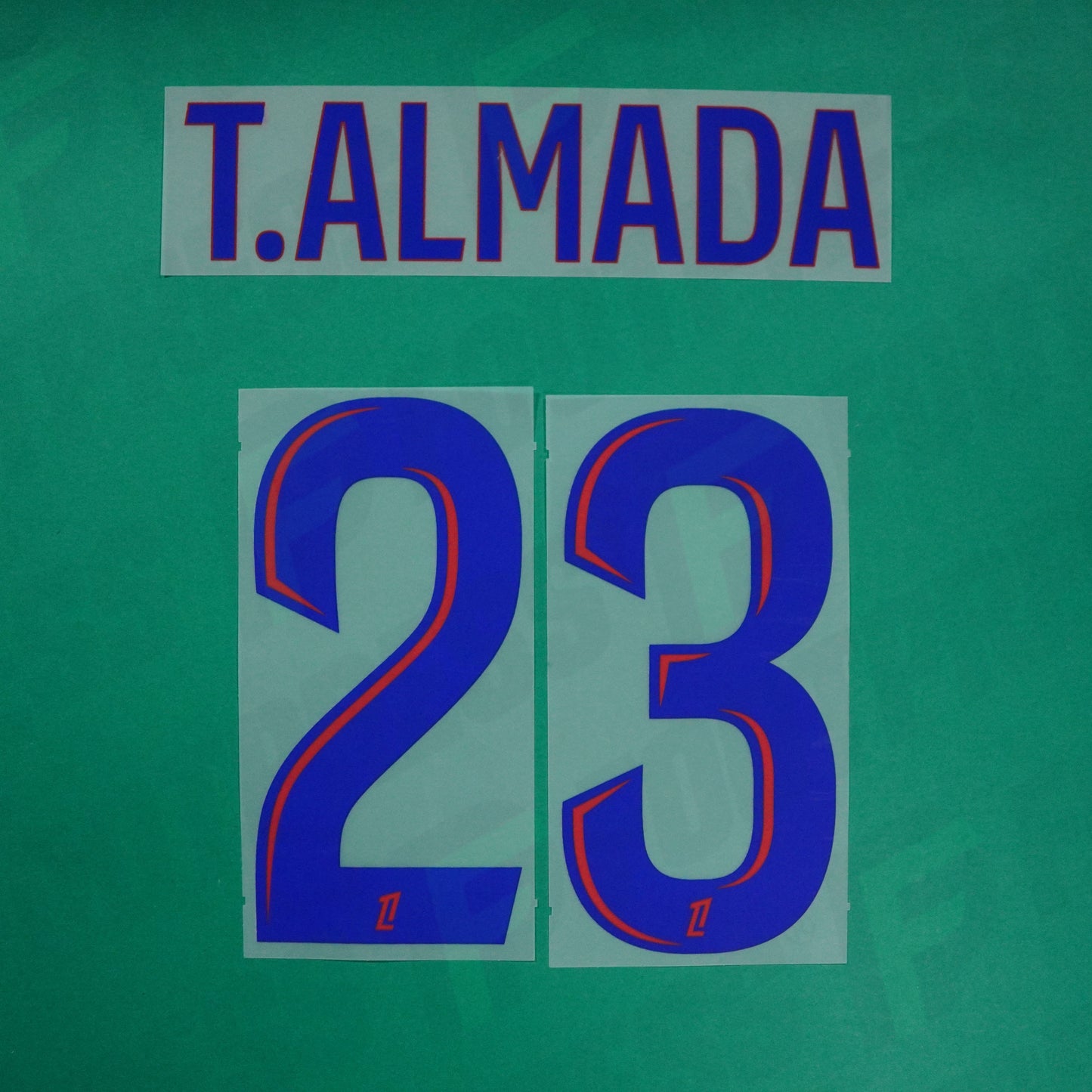 Flocage Officiel - Olympique Lyonnais, Almada, 2024/2025, Home, Bleu / Rouge