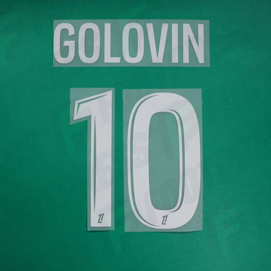 Flocage Officiel - AS Monaco, Golovin, 2024/2025, Away, Blanc