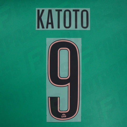 Flocage Officiel - Paris Saint-Germain Féminine, Katoto, 2024/2025, Third, Noir/Rose