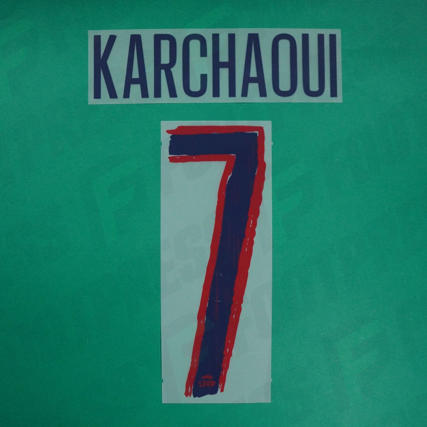 Flocage Officiel - Paris Saint-Germain Féminine, Karchaoui, 2024/2025, Away, Bleu/Rouge