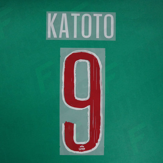 Flocage Officiel - Paris Saint-Germain Féminine, Katoto, 2024/2025, Home, Blanc/Rouge