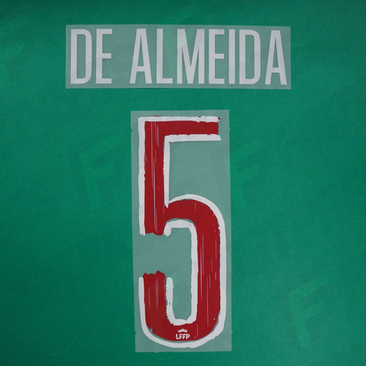 Flocage Officiel - Paris Saint-Germain Féminine, De Almeida, 2024/2025, Home, Blanc/Rouge