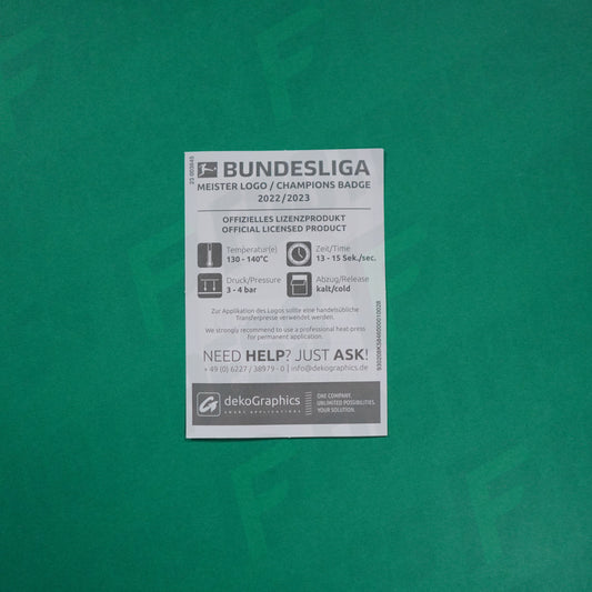 Flocage Officiel - Patch, Bundesliga Champions 2022/2023 MEISTERLOGO