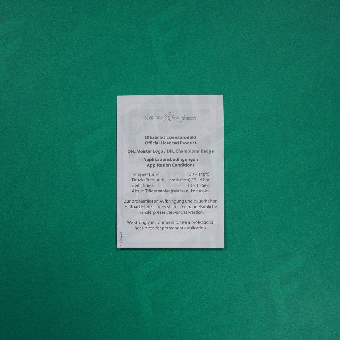 Flocage Officiel - Patch, Bundesliga Champions Patch 2015/2016 (14/15 winners)