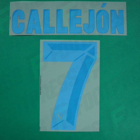 Flocage Officiel - Naples SSC, Callejon, 2013/2014, Away/Third, Bleu clair