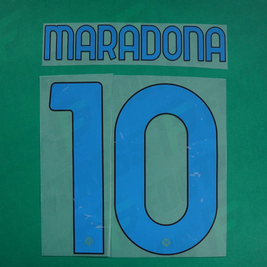 Flocage Officiel - Naples SSC, Maradona, 2020/2021, Fourth, Bleu clair/Bleu foncé
