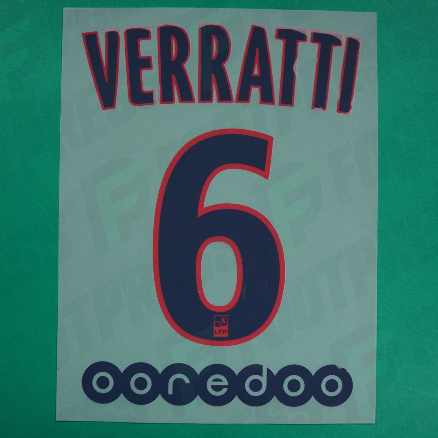 Flocage Officiel - Paris Saint-Germain, Verratti, 2015/2016, Away, Bleu/Rouge
