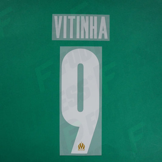 Flocage Officiel - Olympique de Marseille, Vitinha, 2023/2024, Away LDC, Blanc