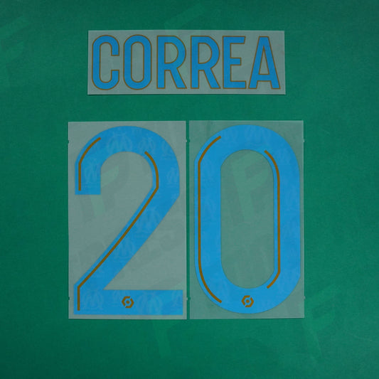 Flocage Officiel - Olympique de Marseille, Correa, 2023/2024, Home, Bleu/Doré