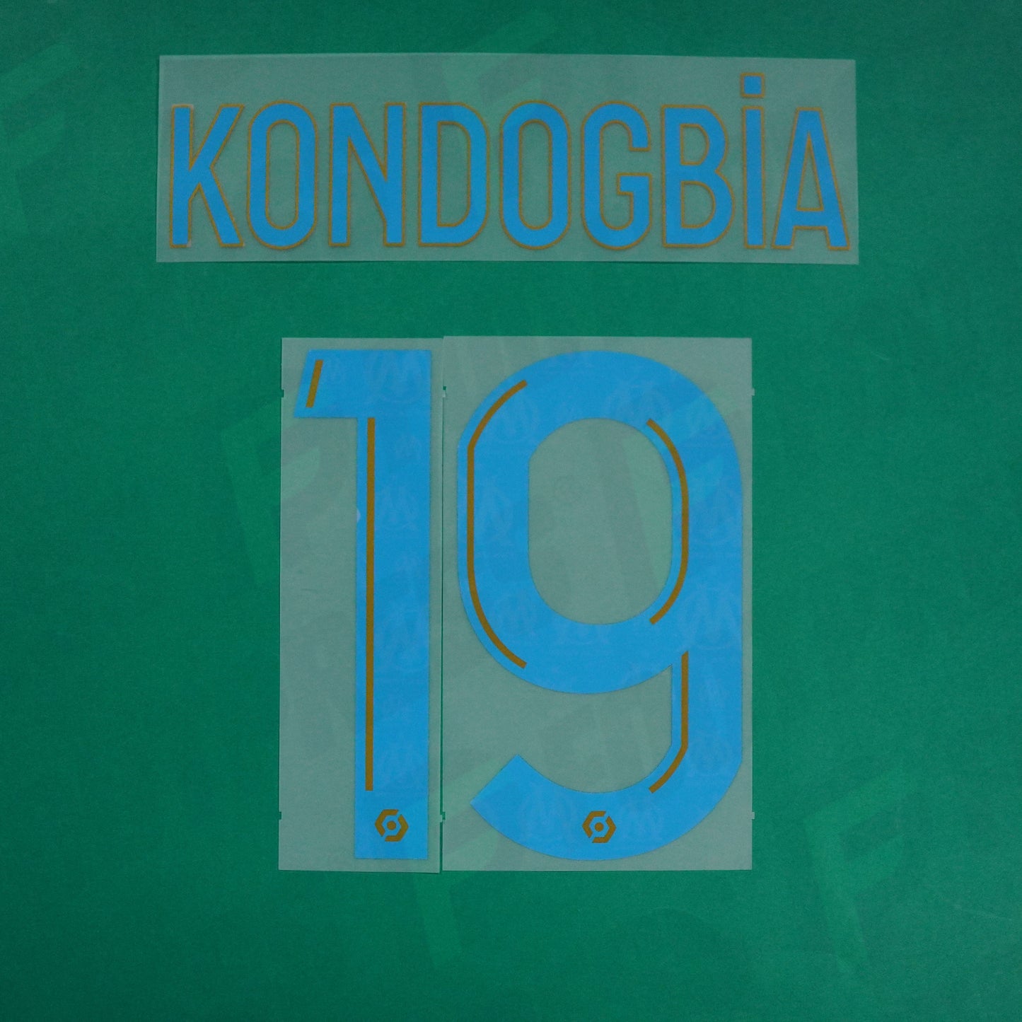 Flocage Officiel - Olympique de Marseille, Kondogbia, 2023/2024, Home, Bleu/Doré