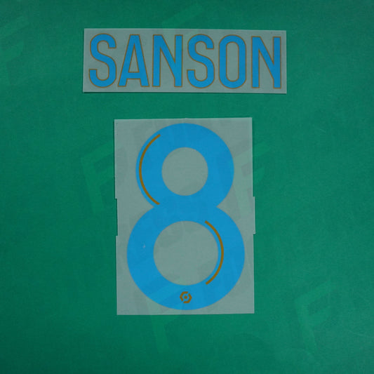 Flocage Officiel - Olympique de Marseille, Sanson, 2020/2021, Home, Bleu/Doré