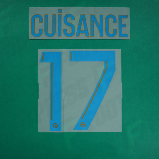 Flocage Officiel - Olympique de Marseille, Cuisance, 2020/2021, Home, Bleu/Doré