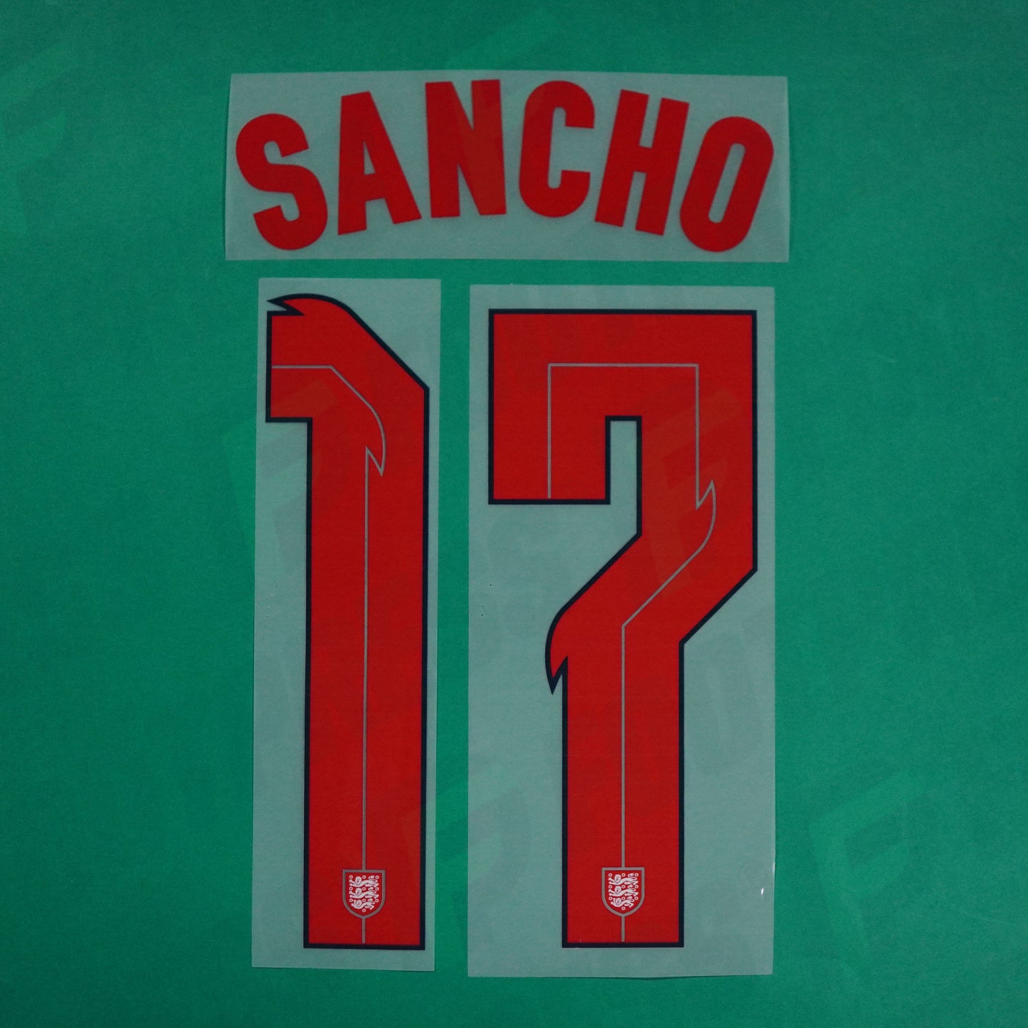 Flocage Officiel - Angleterre, Sancho  Sans numéro Torse, 2020, Home, Rouge