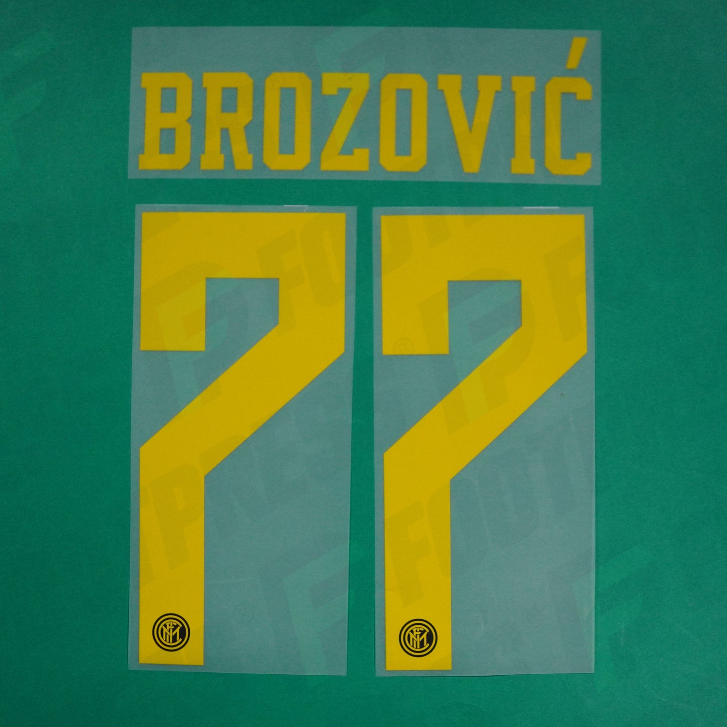 Flocage Officiel - Inter Milan, Brozovic, 2019/2020, Third, Jaune