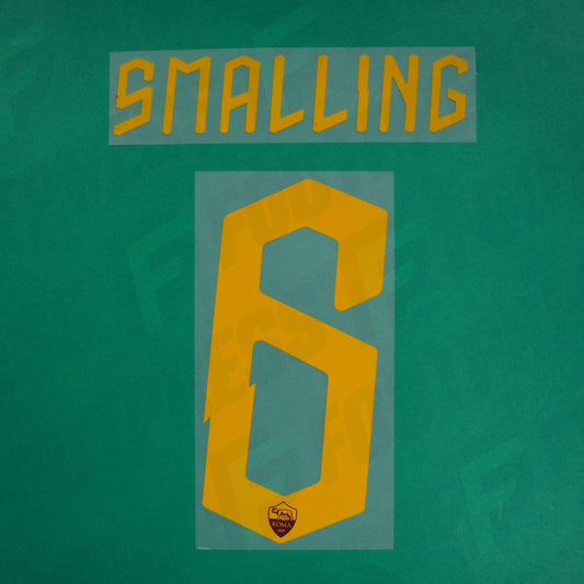 Flocage Officiel - AS Roma, Smalling, 2019/2020, Home, Jaune