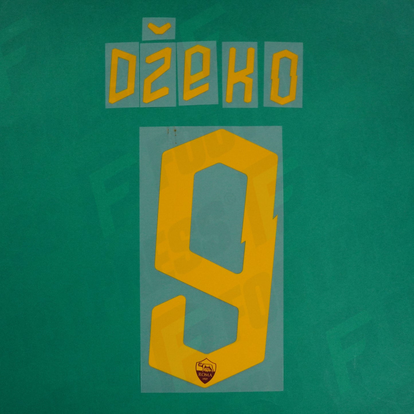 Flocage Officiel - AS Roma, Dzeko, 2019/2020, Home, Jaune