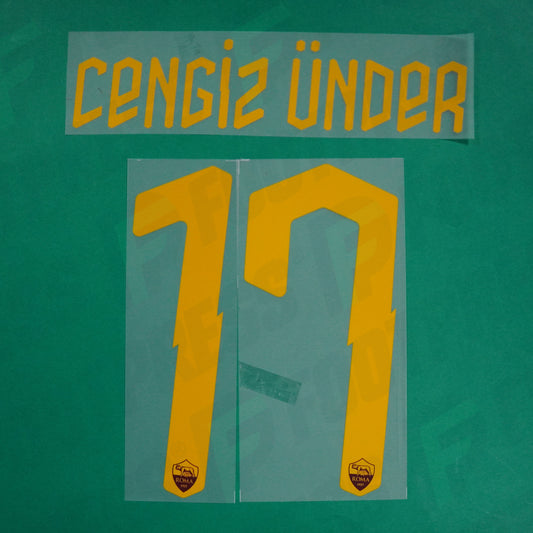 Flocage Officiel - AS Roma, Under, 2019/2020, Home, Jaune