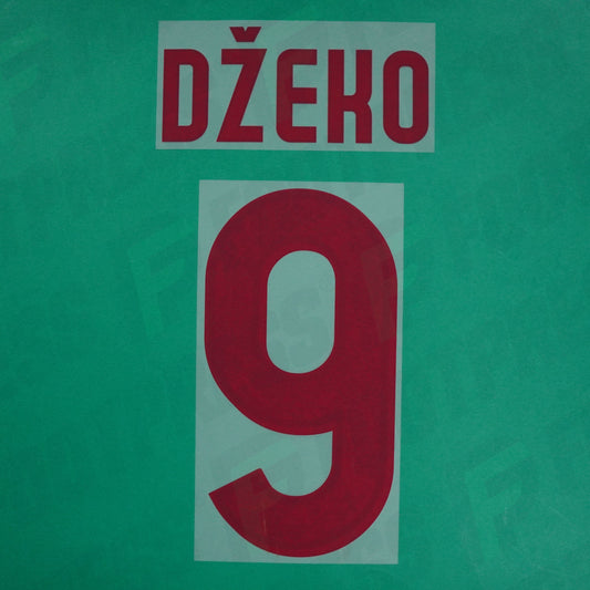 Flocage Officiel - AS Roma, Dzeko, 2015/2016, Away, Bordeaux