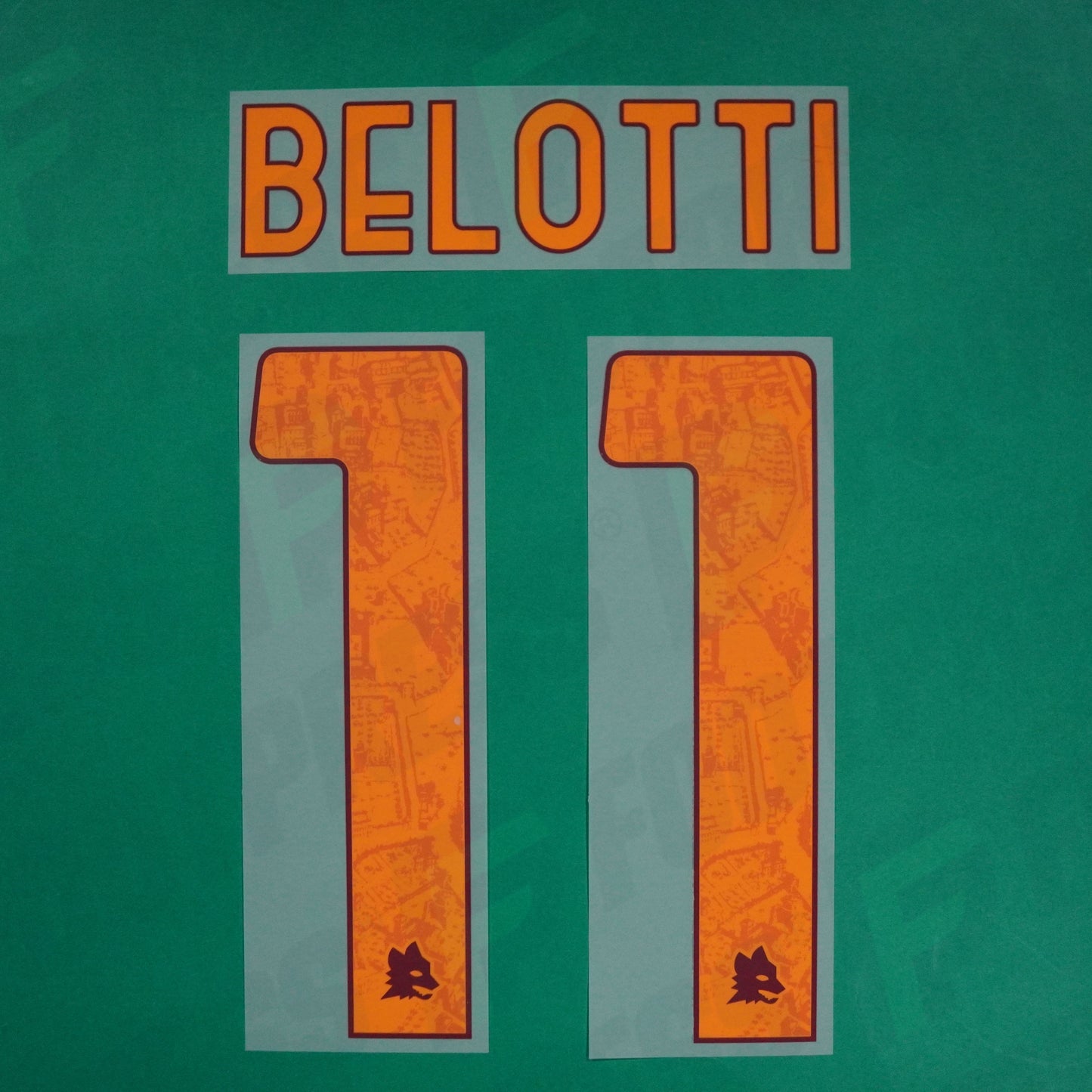 Flocage Officiel - AS Roma, Belotti, 2023/2024, Home/Third, Orange/Bordeaux