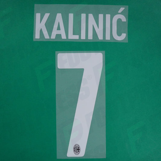 Flocage Officiel - AC Milan, Kalinic, 2017/2018, Home, Blanc