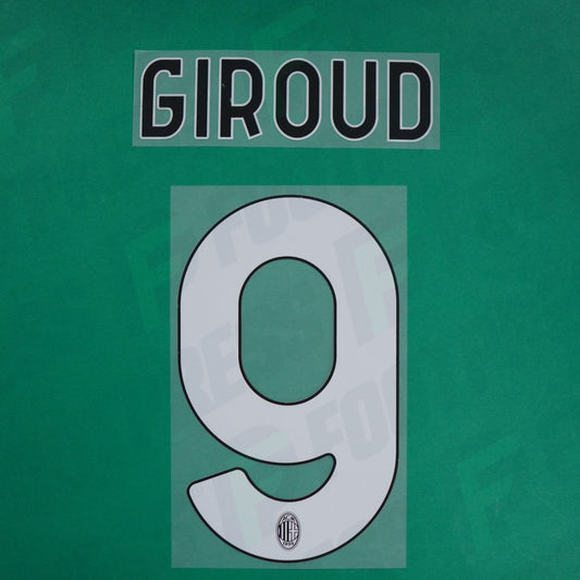 Flocage Officiel - AC Milan, Giroud, 2021/2022, Fourth, Blanc/Noir
