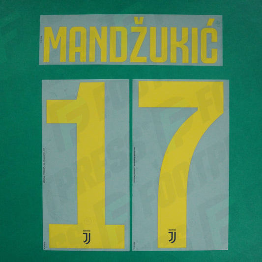 Flocage Officiel - Juventus, Mandzukic, 2018/2019, Third, Jaune