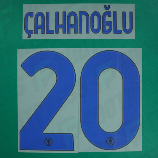 Flocage Officiel - Inter Milan, Çalhanoğlu,  2023/2024, Away, Bleu foncé