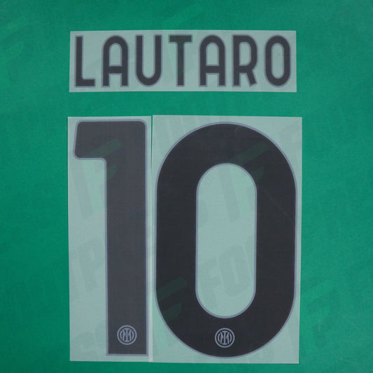 Flocage Officiel - Inter Milan, Lautaro Martinez,  2023/2024, Third, Gris