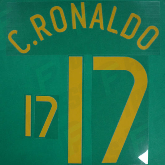 Flocage Officiel - Portugal, C.Ronaldo, 2006, Home, Doré