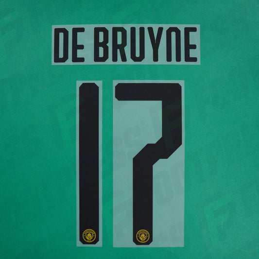 Flocage Officiel - Manchester City, De Bruyne, 2019/2020,  Third LDC, Noir
