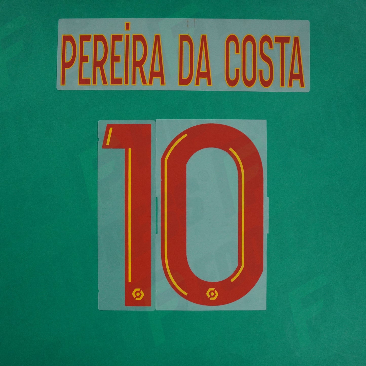 Flocage Officiel - RC Lens, Pereira Da Costa, 2023/2024, Home, Rouge/Jaune