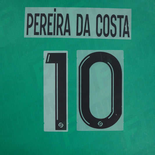 Flocage Officiel - RC Lens, Pereira Da Costa, 2023/2024, Third, Noir