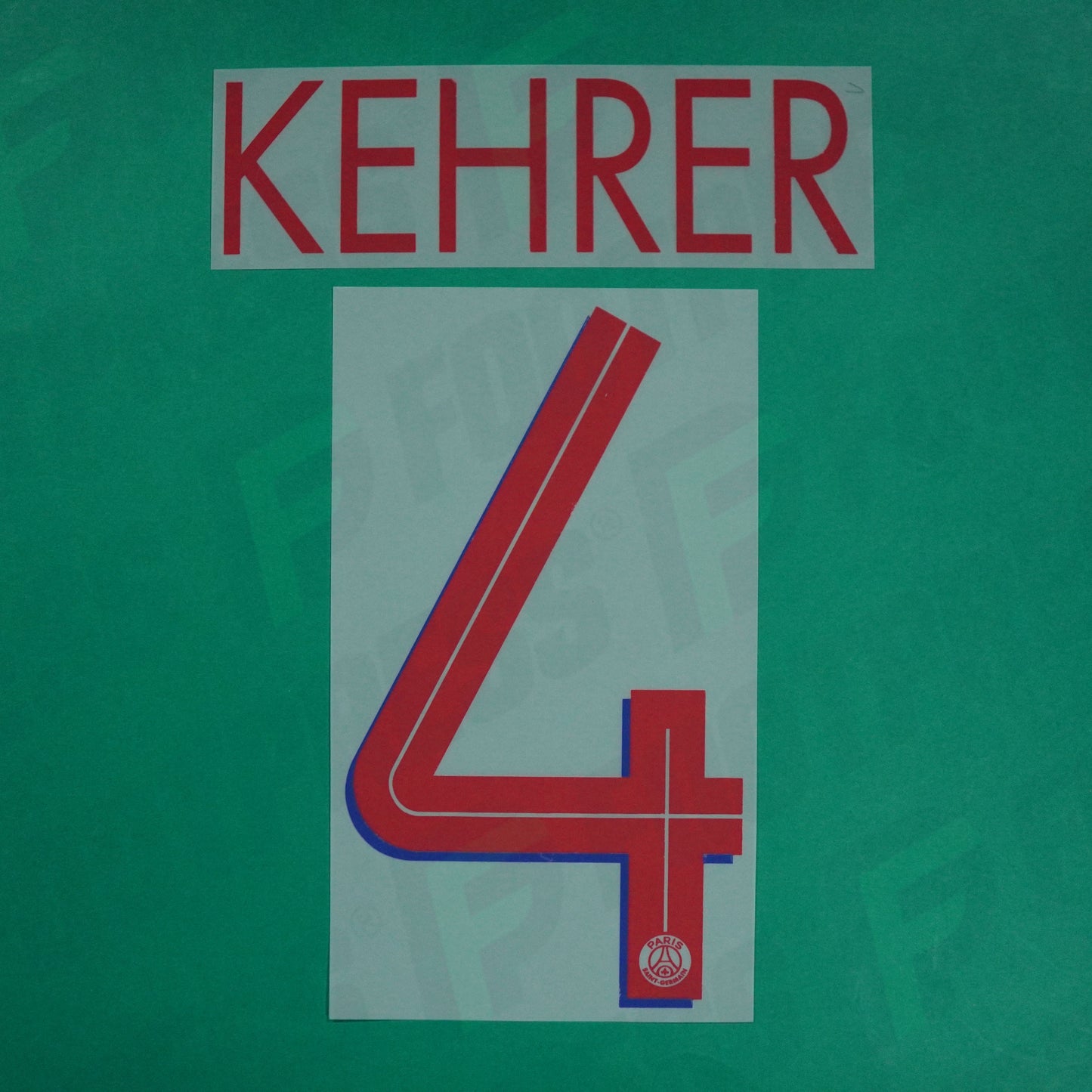 Flocage Officiel - Paris Saint-Germain, Kehrer, 2020/2021, Away LDC, Rouge/Bleu